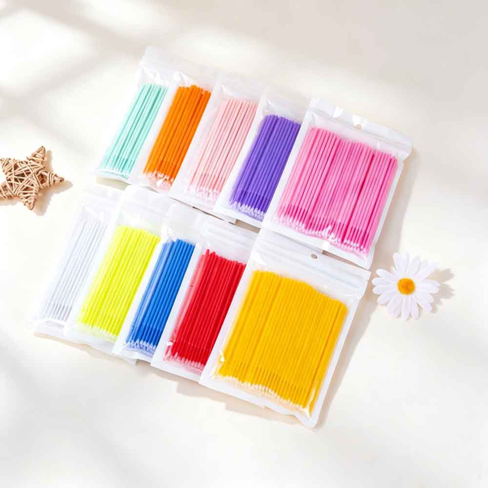 Eyelash Extension Removal - 100PCS Removing Swab Micro Brush For