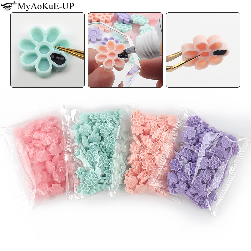 Eyelash Extension Jakarta - 100pcs Eyelash Extension Glue Holder Cup