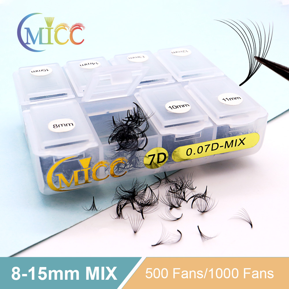 Eyelash Extension Medium - Cmicc 500/1000Fans Mixed Length Promade Slim