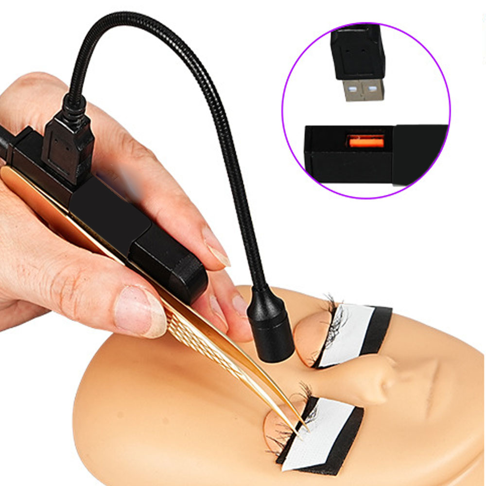 Eyelash Extension Uv - USB lamp head Handheld Tweezers Eyelash
