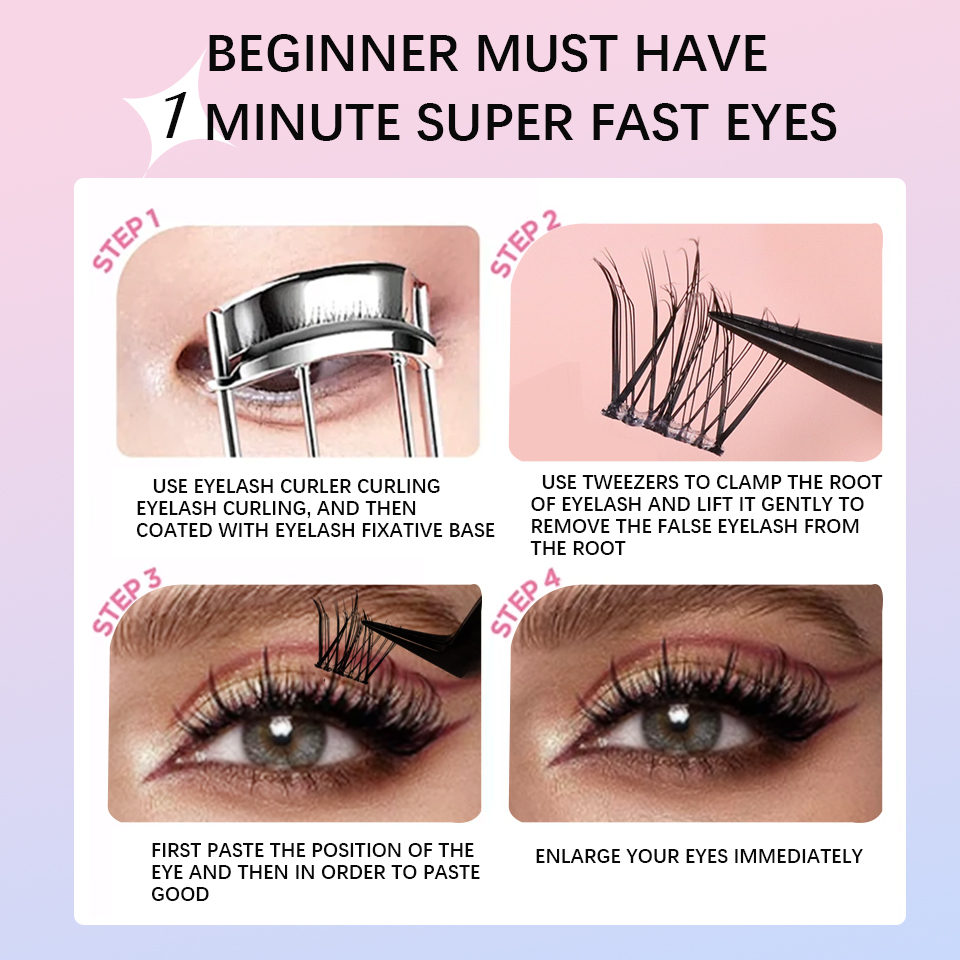 Self Adhesive DIY Lashes No Gl - Eyelash Extension Korean recension och pris