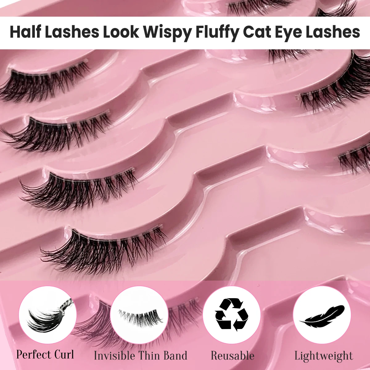 AMSDCN 10 pairs of 3D syntheti - Eyelash Extension Medium recension och pris