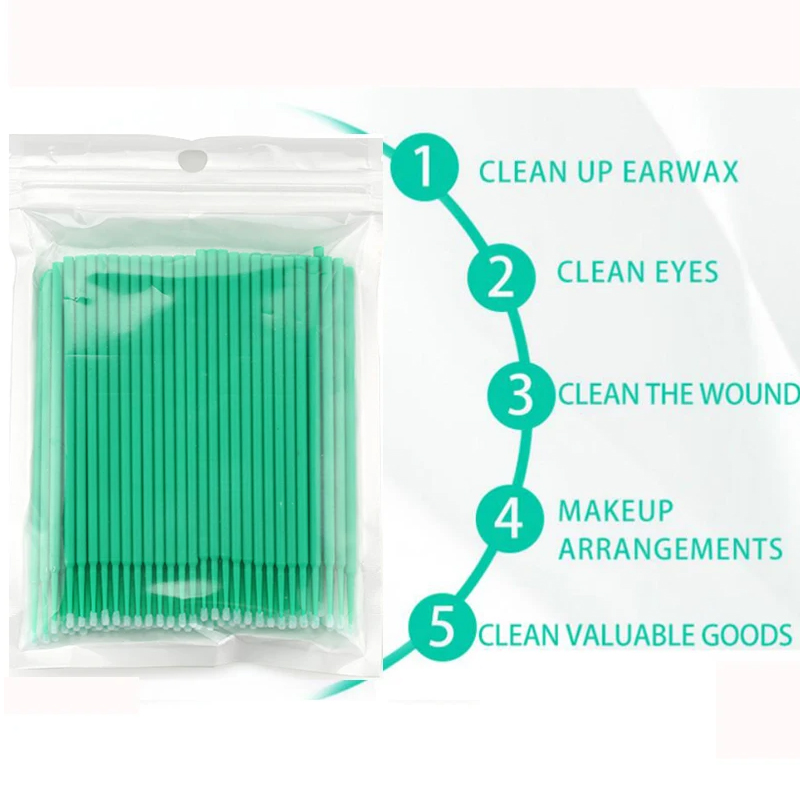 50/100PCS Disposable Micro Bru - Eyelash Extension Removal recension och pris
