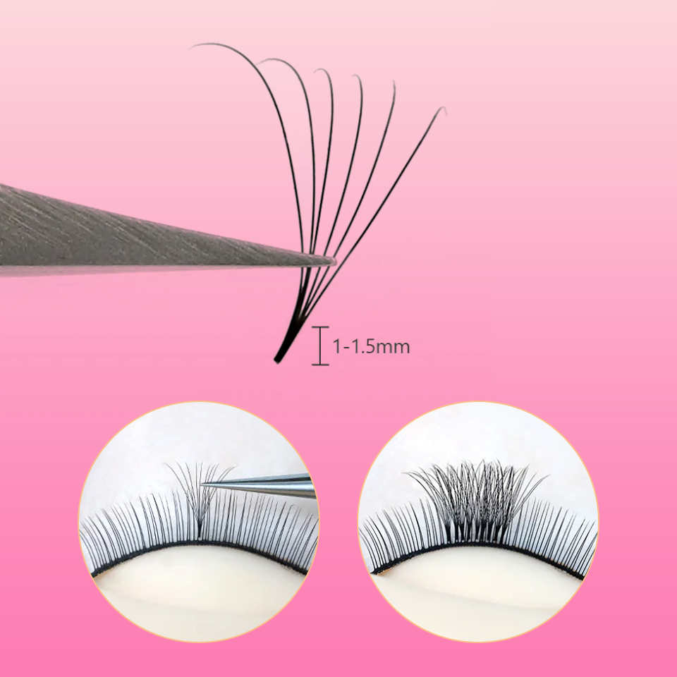 Lashprofessor 3D-40D Cluster L - Eyelash Extension Medium recension och pris