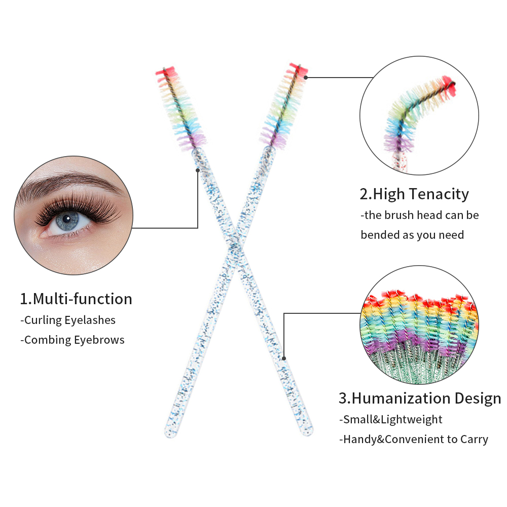 50PCS Rainbow Crystal Eyelash  - Eyelash Extension Jakarta recension och pris