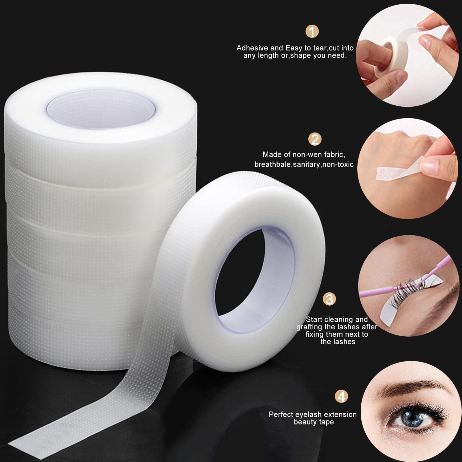 Eyelash Tape Transparent Adhes - Eyelash Extension Remover Gel recension och pris