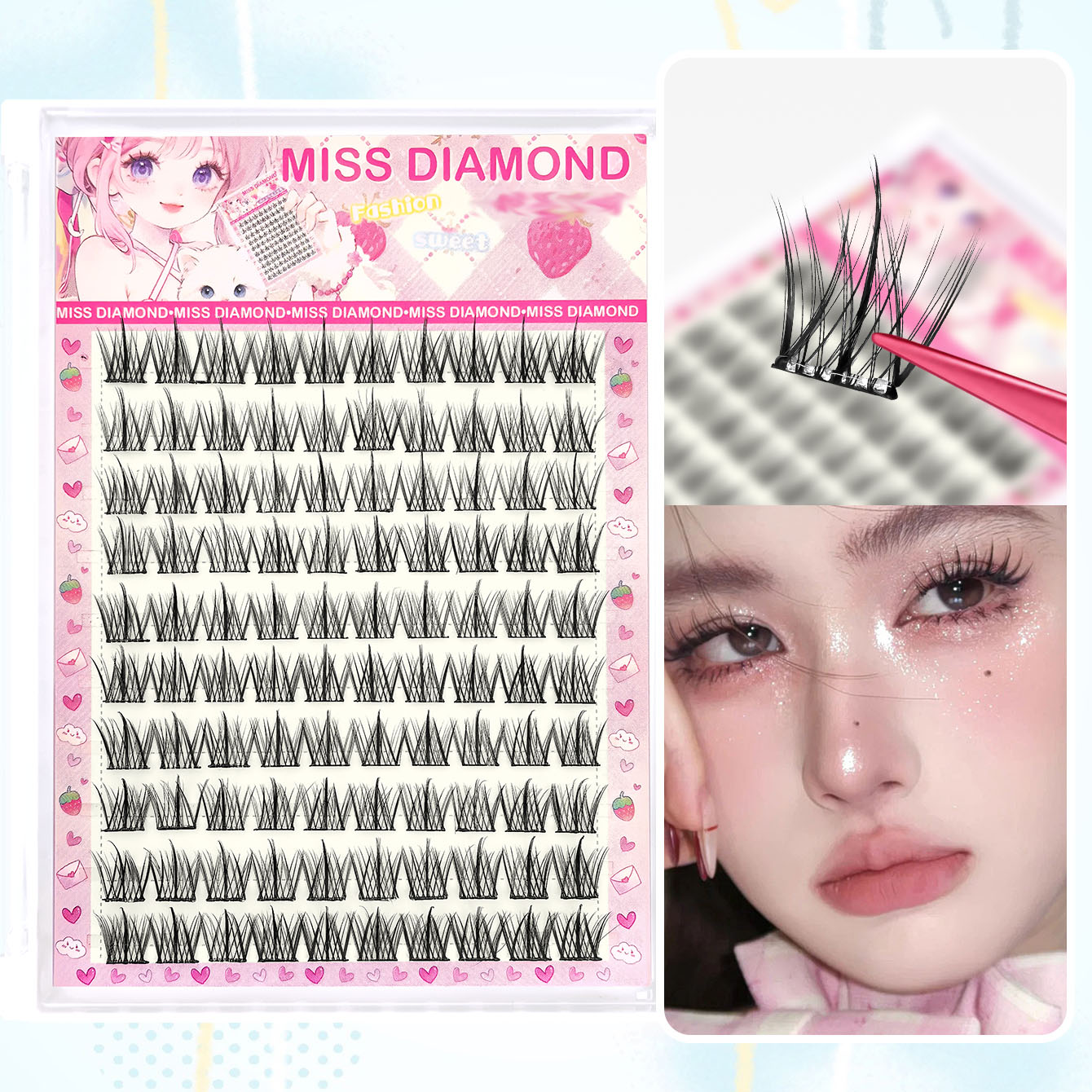 10 Rows of Large Capacity Glue - Eyelash Extension Single Lash recension och pris