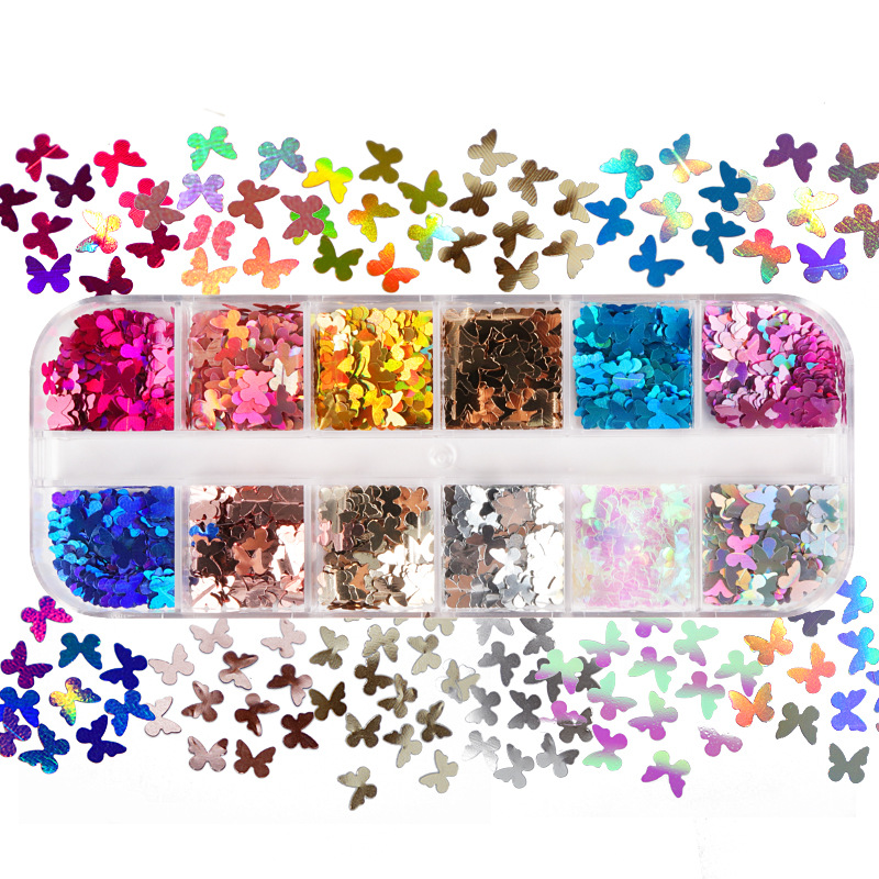 Mix Color Fluorescent Butterfl - Eyelash Extension Salon recension och pris