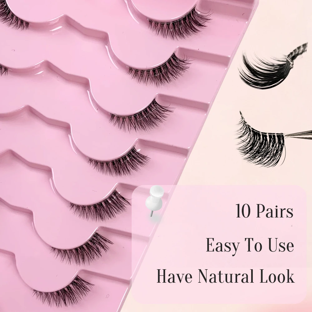 AMSDCN 10 Pairs of 3D Syntheti - Eyelash Extension Medium recension och pris
