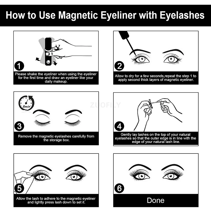 1/2Pcs Black Magnetic Eyeliner - Eyelash Extension Eyeliner recension och pris